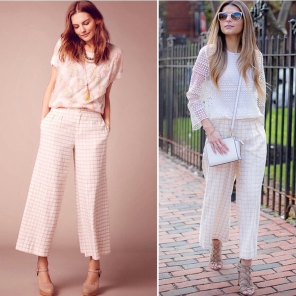 Anthropologie Pants - Anthropologie | Elevenses Windowpane Culottes